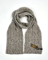 Echarpe à torsade et en maille côtelée – Porridge – Fisherman Out of Ireland