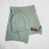 Bonnet Slouchy et Echarpe alpaga - Cream Mint - Fisherman Out of Ireland