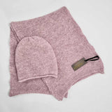 Bonnet Slouchy et Echarpe alpaga - Rose - Fisherman Out of Ireland