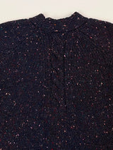 Gilet raglan et à torsades - Seabed - Fisherman Out of Ireland - détail torsade dos