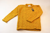 Pull à col round et à bords roulotés – jaune – Rossan Knitwear