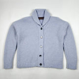 Gilet alpaga à col châle et à maille chargée - Myosotis - Fisherman Out of Ireland