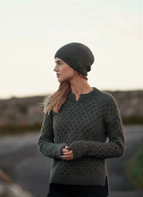 Bonnet Slouchy Côtelé - Kaki Foncé - Fisherman Out of Ireland - côté