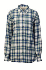 Chemise femme chaude doublée en flanelle de coton – Tartan Douglas Bleu - Lee Valley