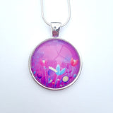 Pendentif Round – "Brume Violette" – Amélie Gagné