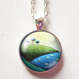 Pendentif Round – "The Blues" – Amélie Gagné