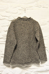 Pull à col round et à bords roulottés – avoine – Rossan Knitwear - dos