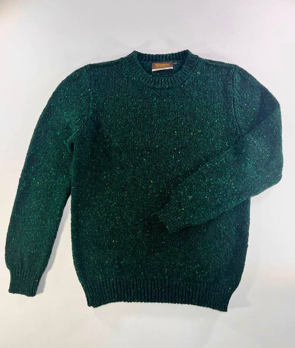 Pull col round - Vert Bouteille - Fisherman Out of Ireland