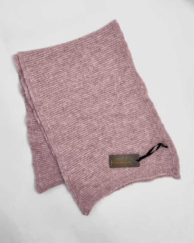 Echarpe alpaga - Rose - Fisherman Out of Ireland - pliée