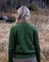 Gilet raglan et à torsades - Shamrock - Fisherman Out of Ireland - sur modèle, dos