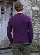 Pull ras-du-cou à emmanchures marteau et à bords roulotés - Elderberry - Fisherman Out of Ireland - dos