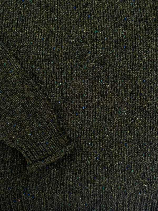 Pull à emmanchures marteau et à col roulotté - Seaweed - Fisherman Out of Ireland - détail