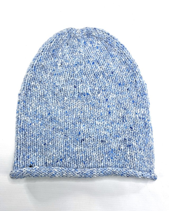 Bonnet Slouchy à bord roulotté - Blue Mist - Fisherman Out of Ireland