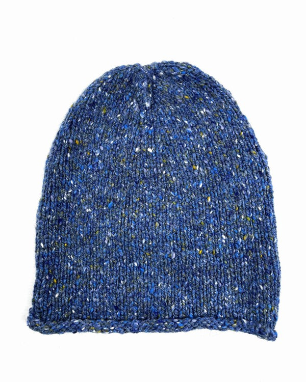 Bonnet Slouchy à bord roulotté - Denim - Fisherman Out of Ireland