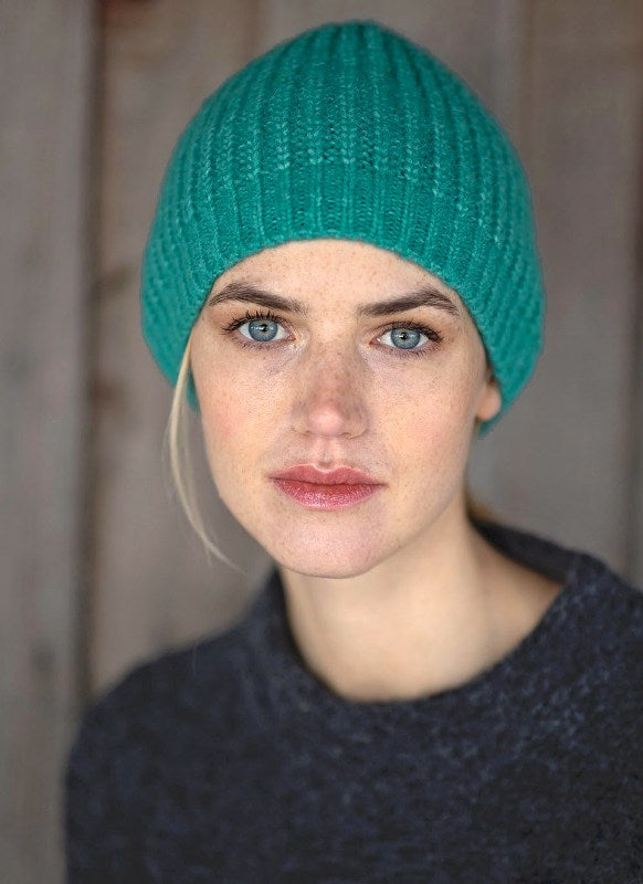 Bonnet Slouchy Côtelé - Emeraude - Fisherman Out of Ireland