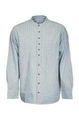 Chemise Grand-père Vintage en coton - Ivoire à rayures gris ardoise - Lee Valley
