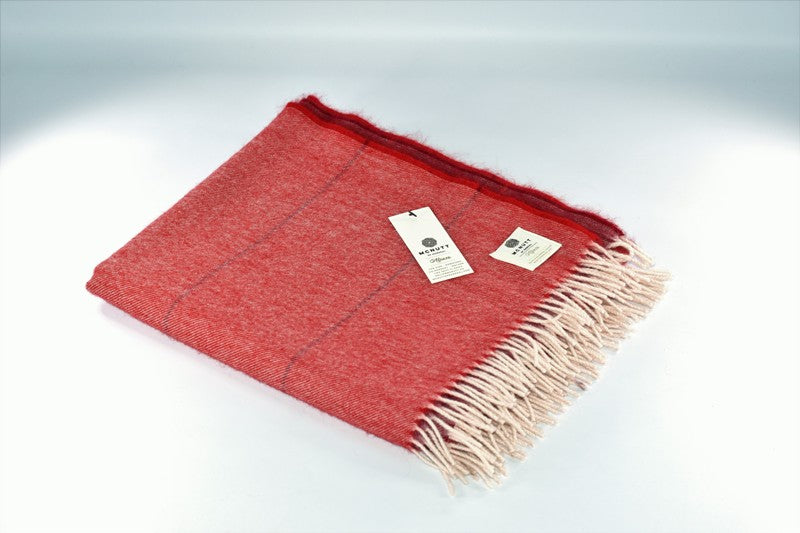 Couverture en laine d’alpaga - Rouge rouille Ómbre - McNutt of Donegal