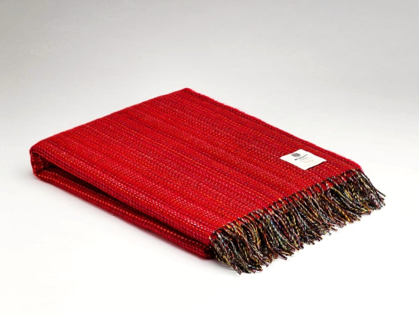 Couverture en laine – Rouge Vif Tweed - McNutt of Donegal