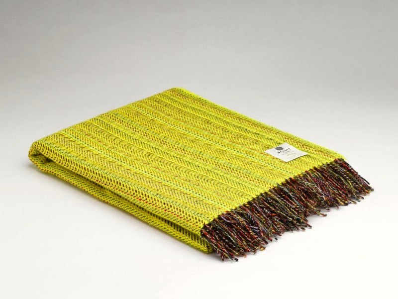 Couverture en laine – Jaune Poisson Lune Tweed - McNutt of Donegal