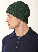 Bonnet en Maille Côtelée – Vert Bouteille – Fisherman Out of Ireland - côté