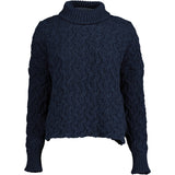 Pull d’Aran court et à col roulé – Bleu Marine – McConnell - devant