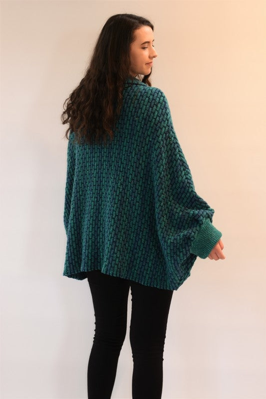 Pull “The Blasket” en laine d’agneau - Jade - Aíne Knitwear - derrière